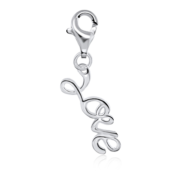Love Word Shaped Silver Charms CH-47